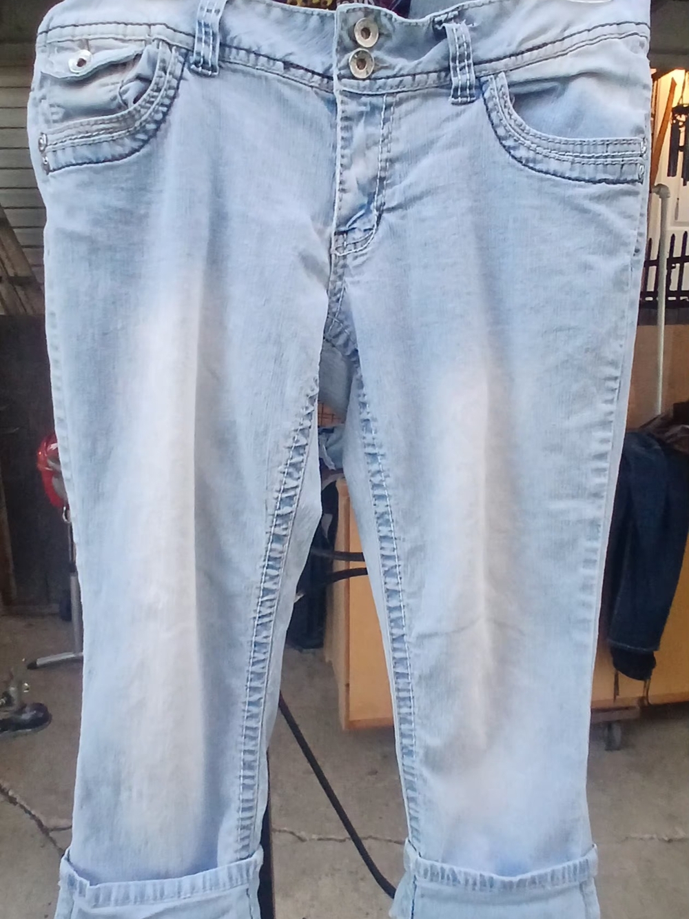 Angels Jeans Light Blue Capri